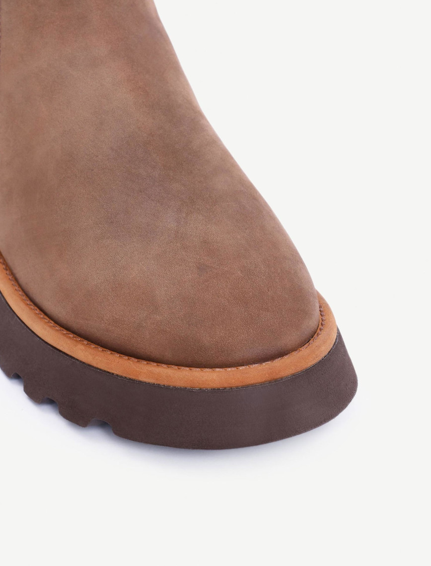 YARGICI Deri Lastikli İçi Kürklü Bot