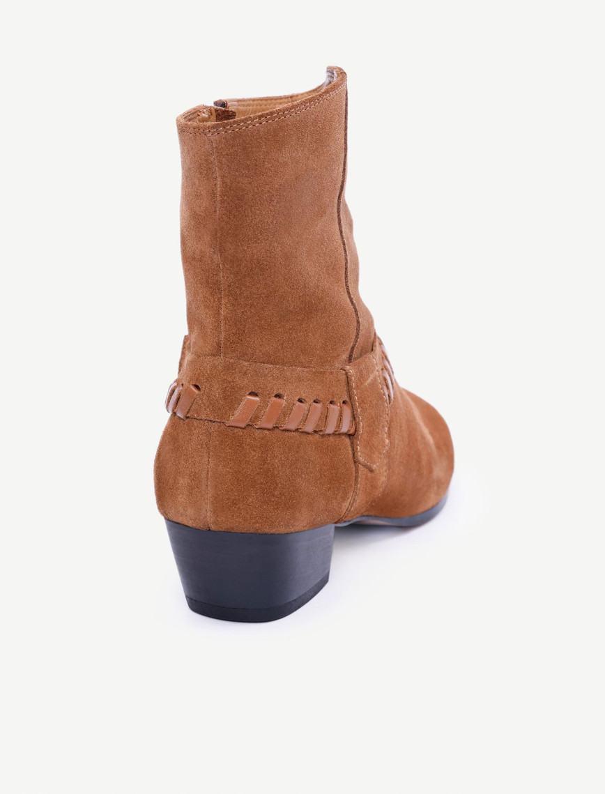 YARGICI Örgü Saraç Detaylı Western Deri Bot YARGICI Örgü Saraç Detaylı Western Deri Bot