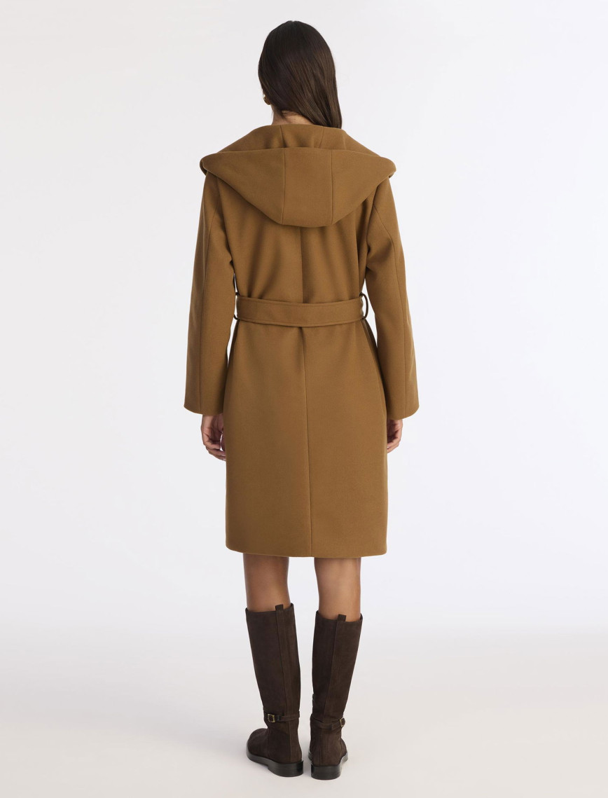 YARGICI Kapüşonlu Ve Kemerli Uzun Palto YARGICI Kapüşonlu Ve Kemerli Uzun Palto