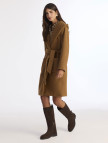 YARGICI Kapüşonlu Ve Kemerli Uzun Palto YARGICI Kapüşonlu Ve Kemerli Uzun Palto