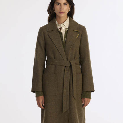 YARGICI Dikiş Detaylı Kemerli Uzun Palto YARGICI Dikiş Detaylı Kemerli Uzun Palto
