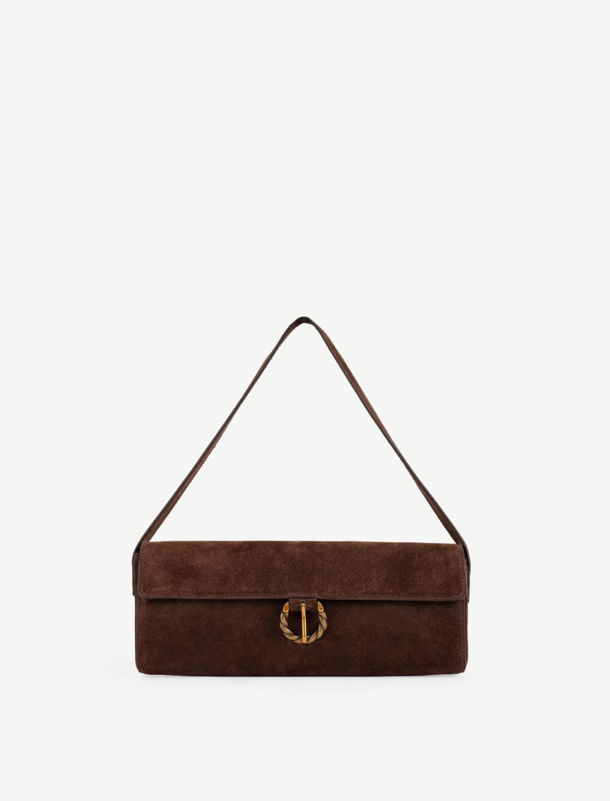 YARGICI Toka Detaylı Deri Omuz Çantası YARGICI Toka Detaylı Deri Omuz Çantası