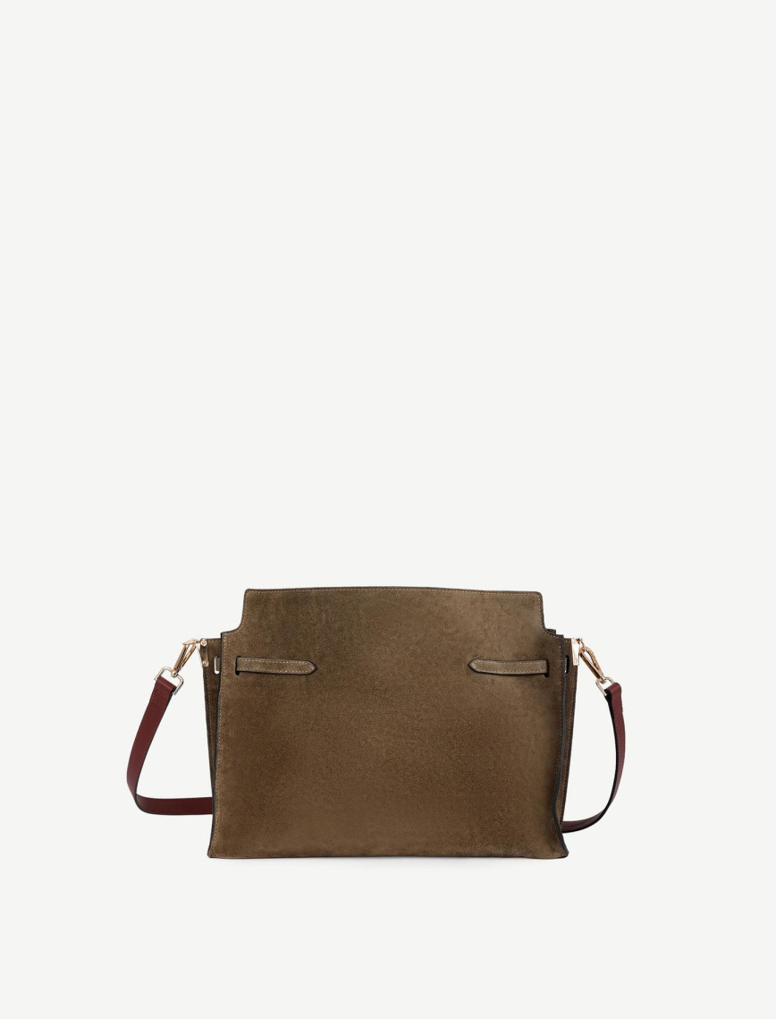 YARGICI Kemer Detaylı Süet Deri Omuz Çantası YARGICI Kemer Detaylı Süet Deri Omuz Çantası