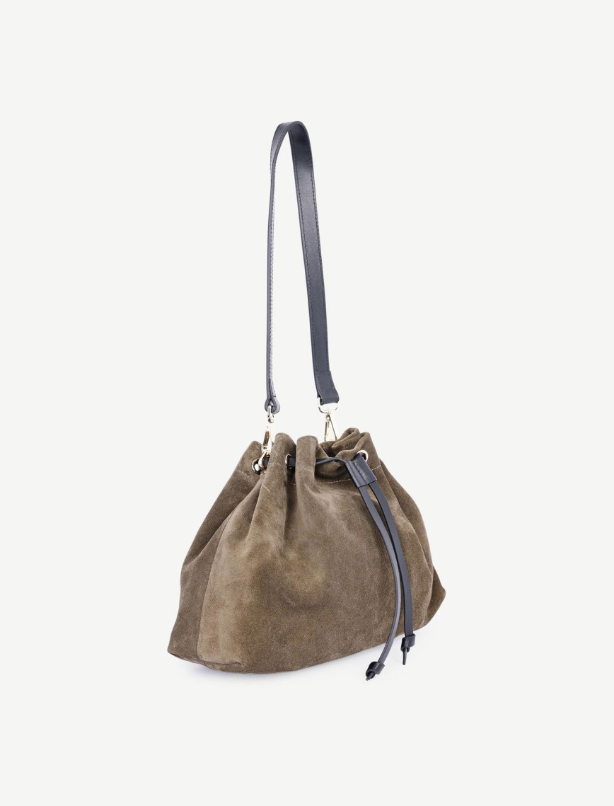 YARGICI Süet Deri Hobo Omuz Çantası YARGICI Süet Deri Hobo Omuz Çantası