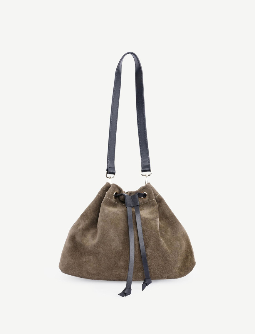 YARGICI Süet Deri Hobo Omuz Çantası YARGICI Süet Deri Hobo Omuz Çantası