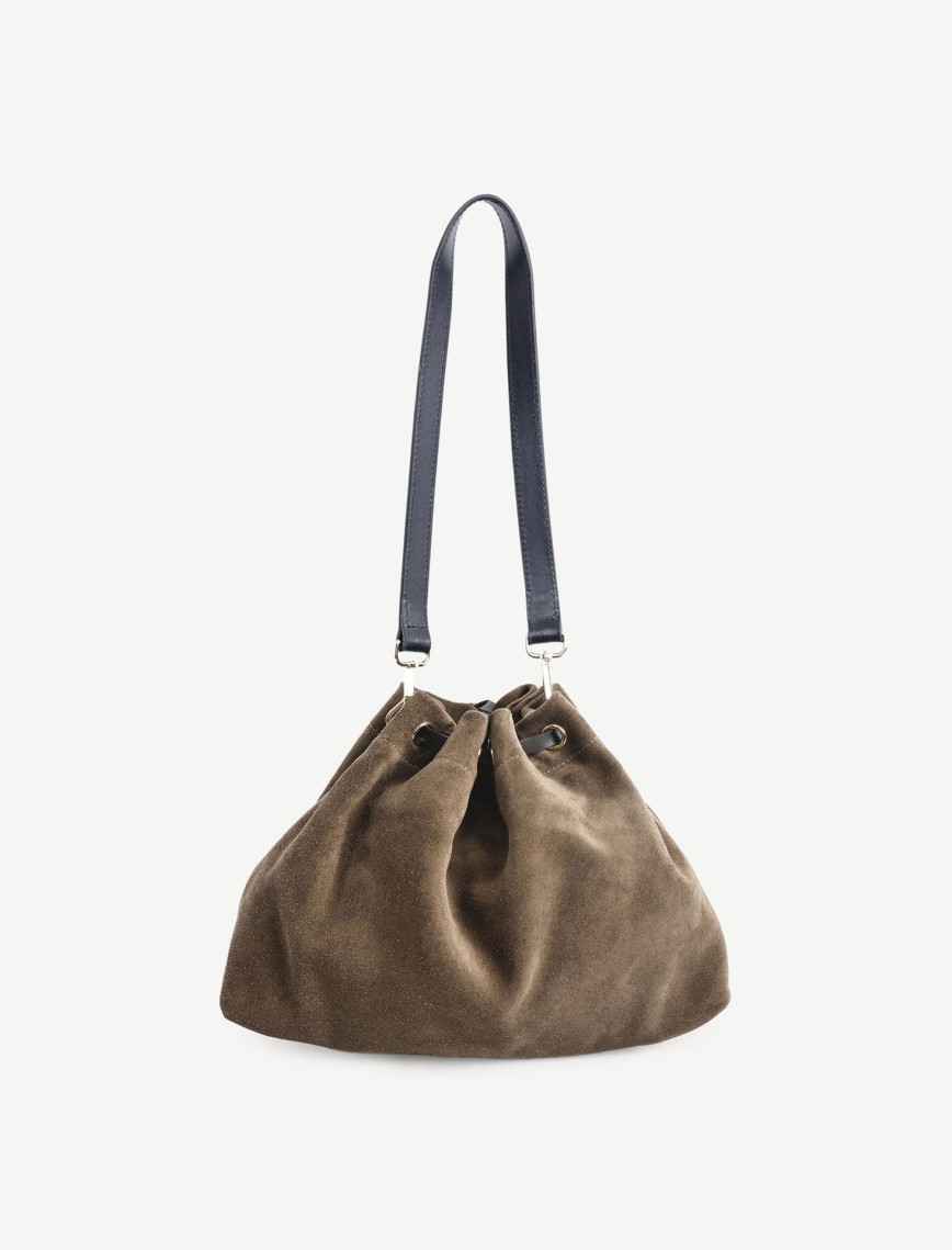 YARGICI Süet Deri Hobo Omuz Çantası YARGICI Süet Deri Hobo Omuz Çantası