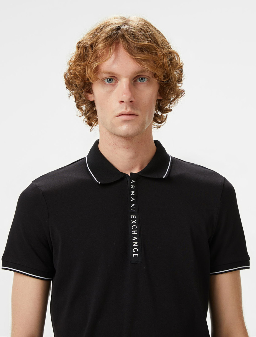Armani Exchange Erkek Siyah Polo