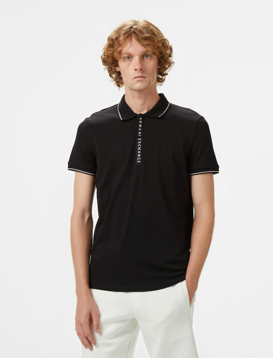 Armani Exchange Erkek Siyah Polo