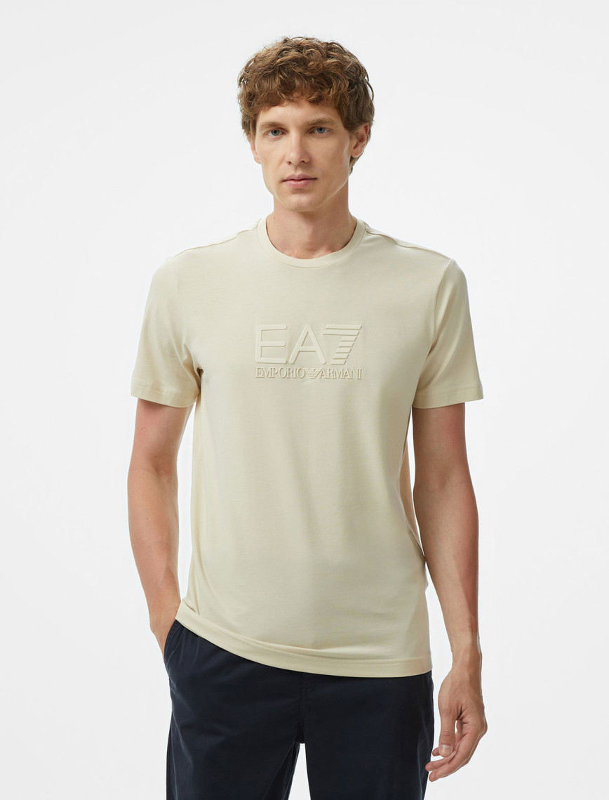 Ea7 Erkek Açık Bej T-Shirt Ea7 Erkek Açık Bej T-Shirt
