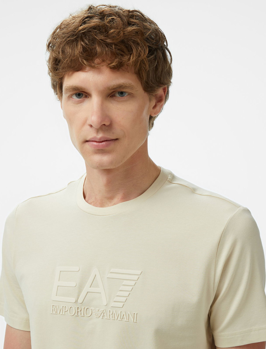 Ea7 Erkek Açık Bej T-Shirt Ea7 Erkek Açık Bej T-Shirt