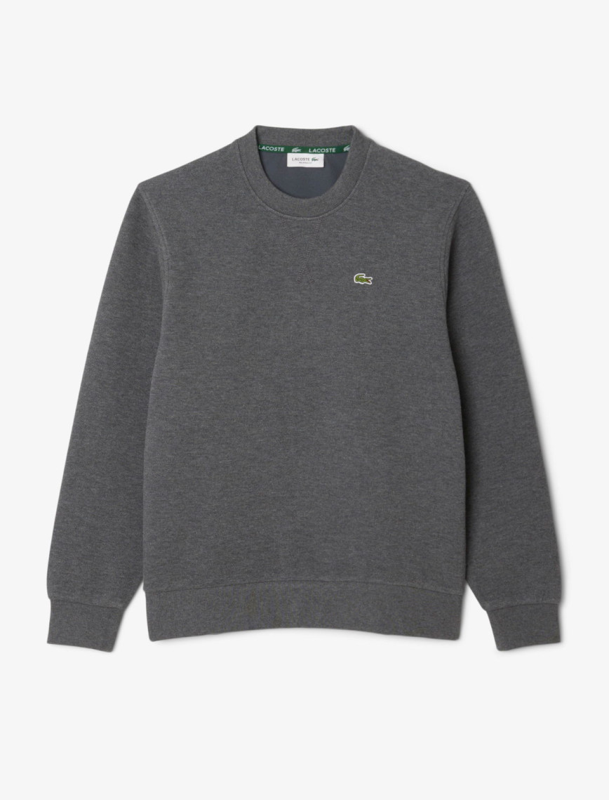 Lacoste Kadın Relaxed Fit Bisiklet Yaka Gri Sweatshirt