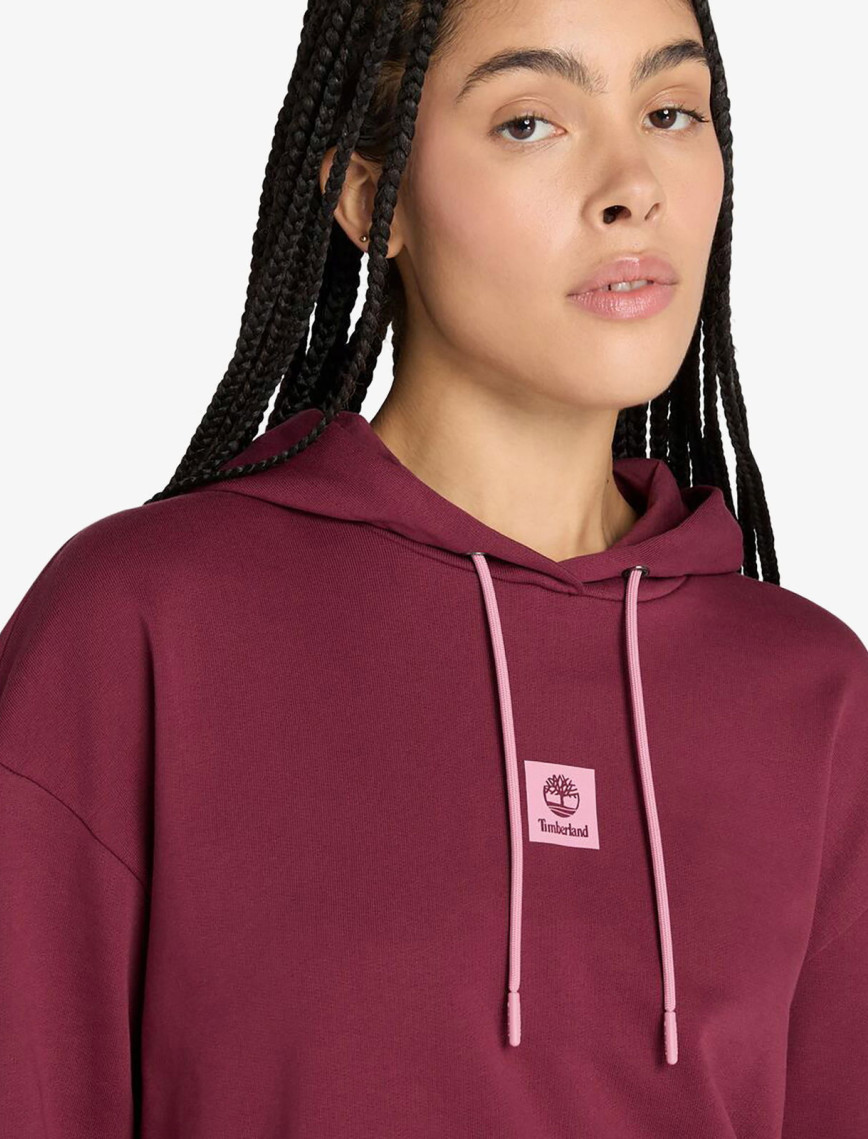 Timberland Stack Logo Loop Back Kadın Bordo Sweatshirt Timberland Stack Logo Loop Back Kadın Bordo Sweatshirt