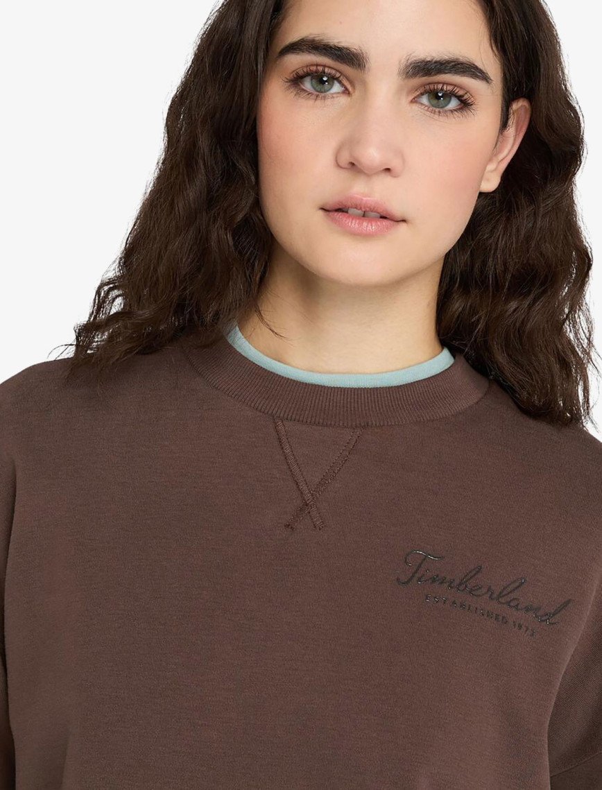 Timberland Lush Comfort Crew Kadın Kahverengi Sweatshirt Timberland Lush Comfort Crew Kadın Kahverengi Sweatshirt