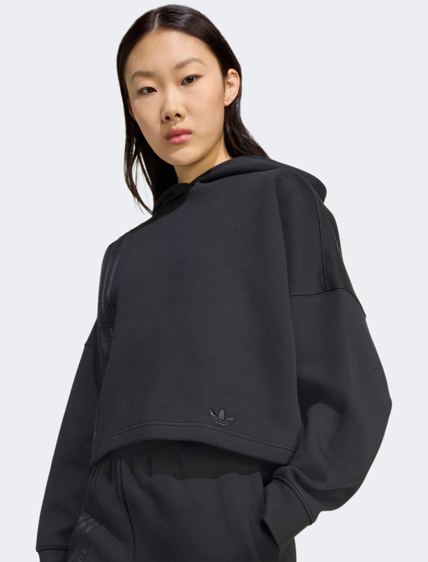 adidas 3 Stripes Hoody Kadın Siyah Sweatshirt adidas 3 Stripes Hoody Kadın Siyah Sweatshirt