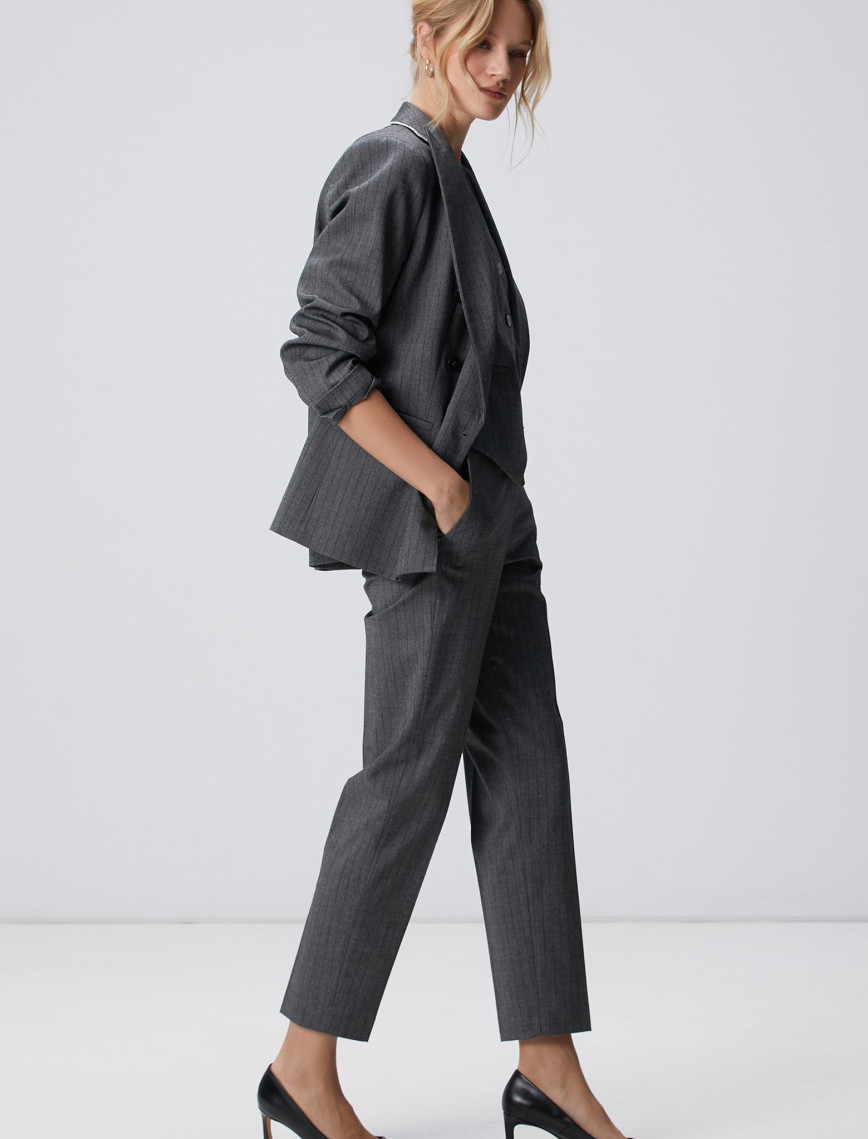 Network Kadın Antrasit Yün Karışımlı Ceket Network Kadın Antrasit Yün Karışımlı Ceket