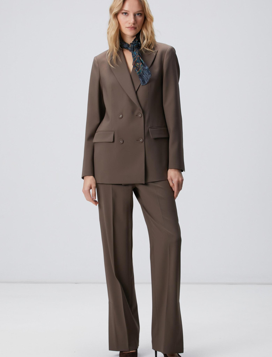 Network Kadın Vizon Yün Karışımlı Ceket