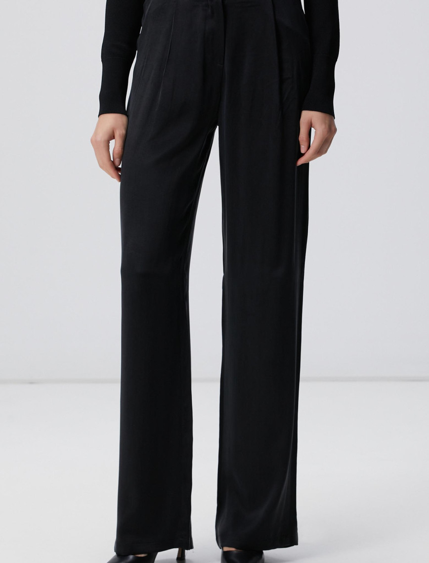 Network Kadın Siyah Cupro Pantolon Network Kadın Siyah Cupro Pantolon