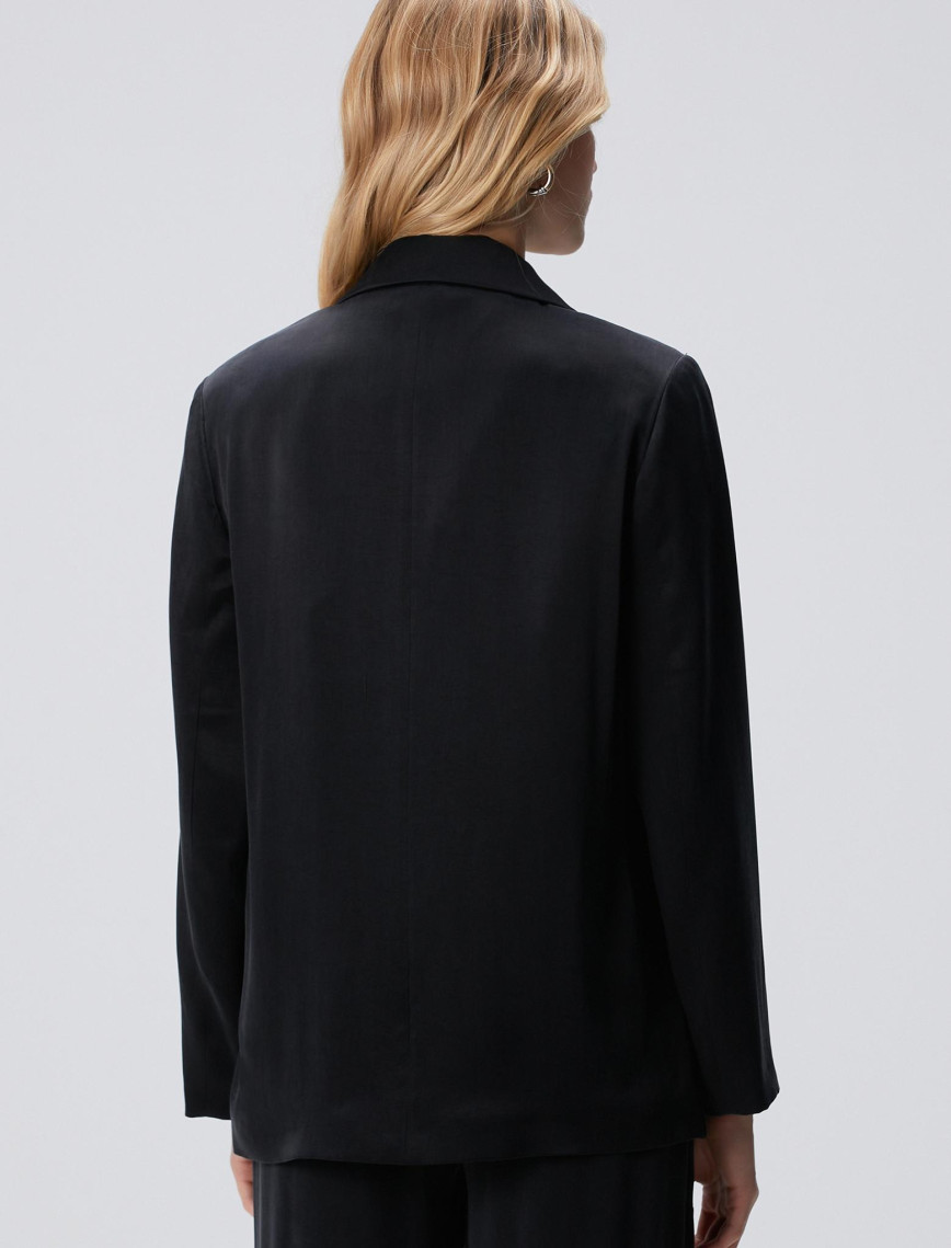 Network Kadın Siyah Cupro Ceket Network Kadın Siyah Cupro Ceket