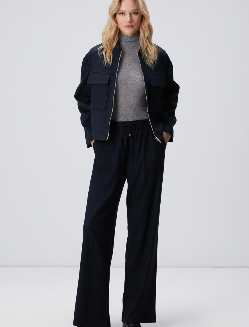 Network Kadın Haki İnce Diyagonal Desenli Tencel Pantolon Network Kadın Haki İnce Diyagonal Desenli Tencel Pantolon