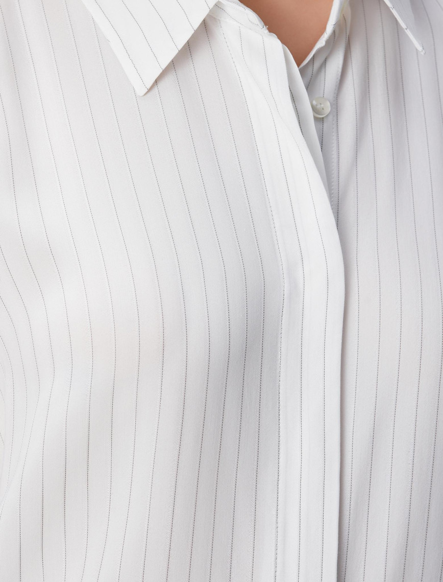 Network Kadın Kırık Beyaz Viskon Gömlek Network Kadın Kırık Beyaz Viskon Gömlek