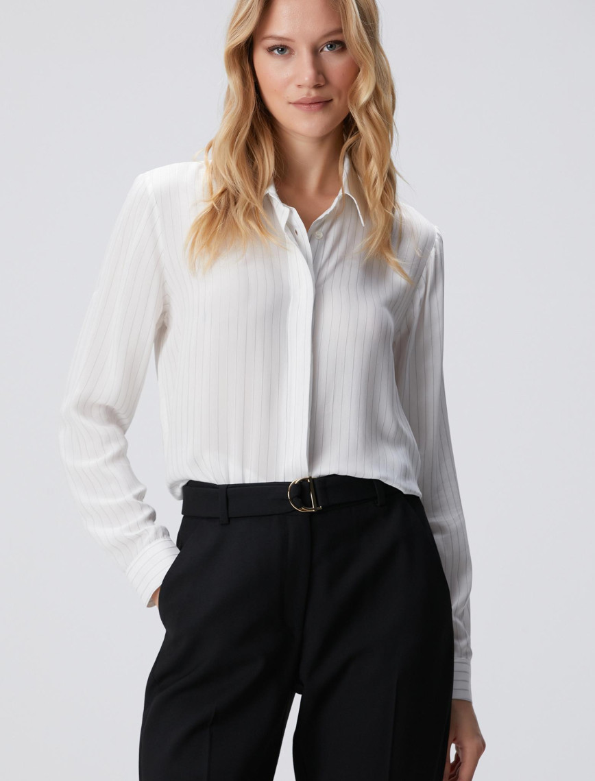 Network Kadın Kırık Beyaz Viskon Gömlek Network Kadın Kırık Beyaz Viskon Gömlek