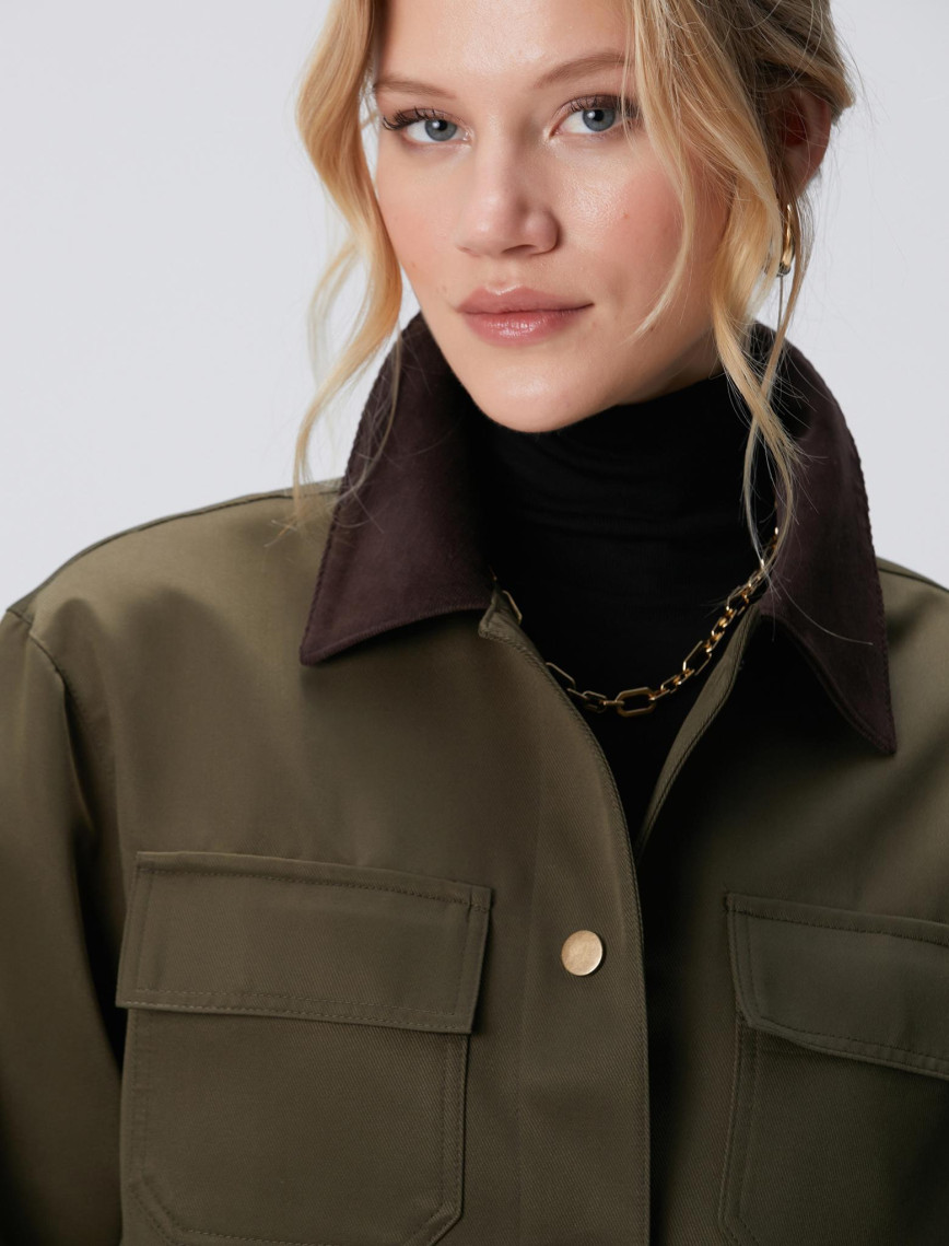 Network Kadın Haki Kadife Garnili Mont Network Kadın Haki Kadife Garnili Mont