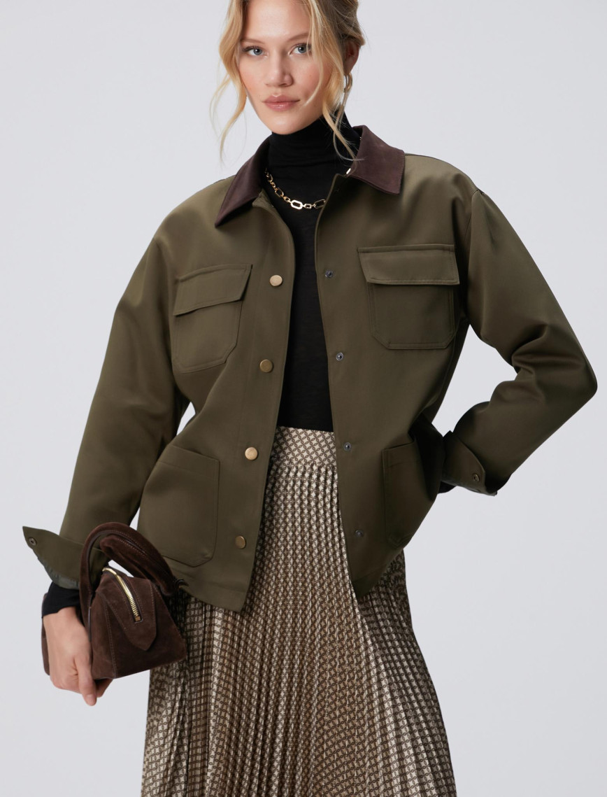 Network Kadın Haki Kadife Garnili Mont Network Kadın Haki Kadife Garnili Mont