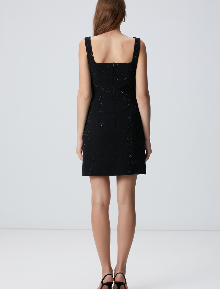 Network Kadın Siyah Taş Baskılı Abiye Elbise Network Kadın Siyah Taş Baskılı Abiye Elbise