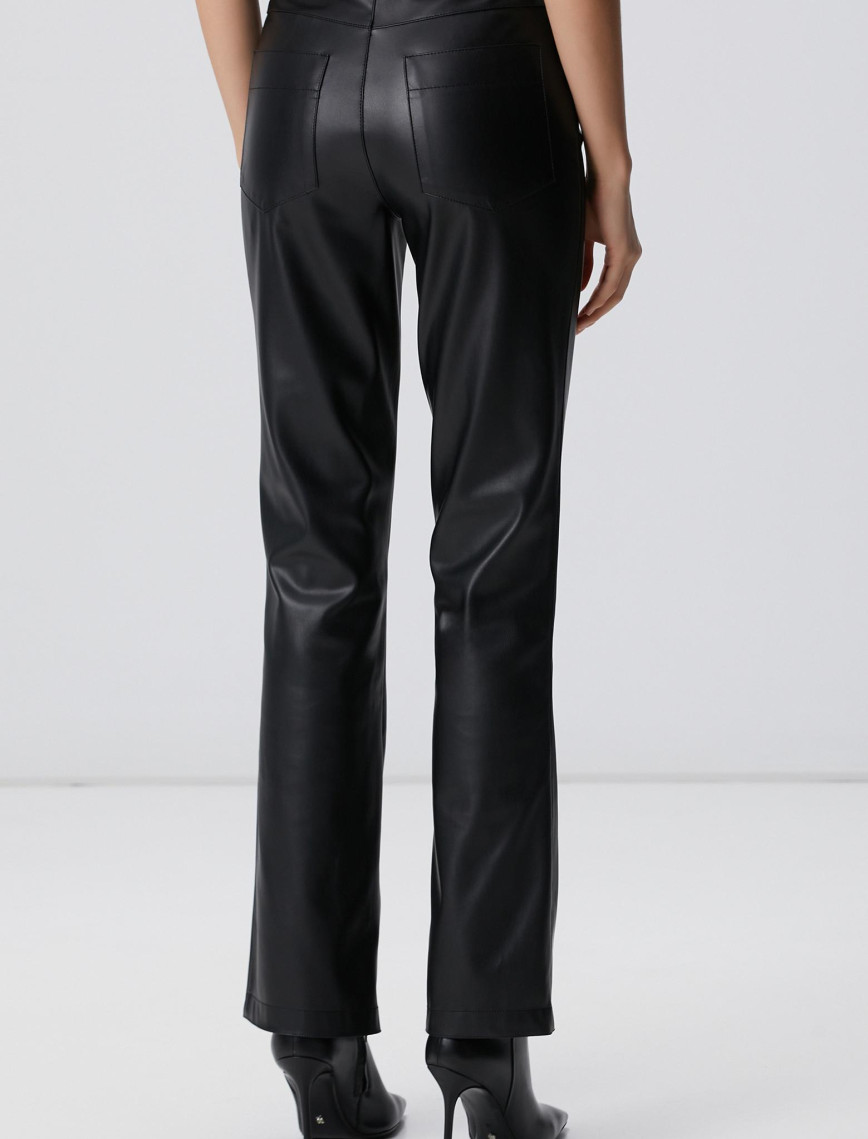 Network Kadın Siyah Vegan Deri Pantolon Network Kadın Siyah Vegan Deri Pantolon