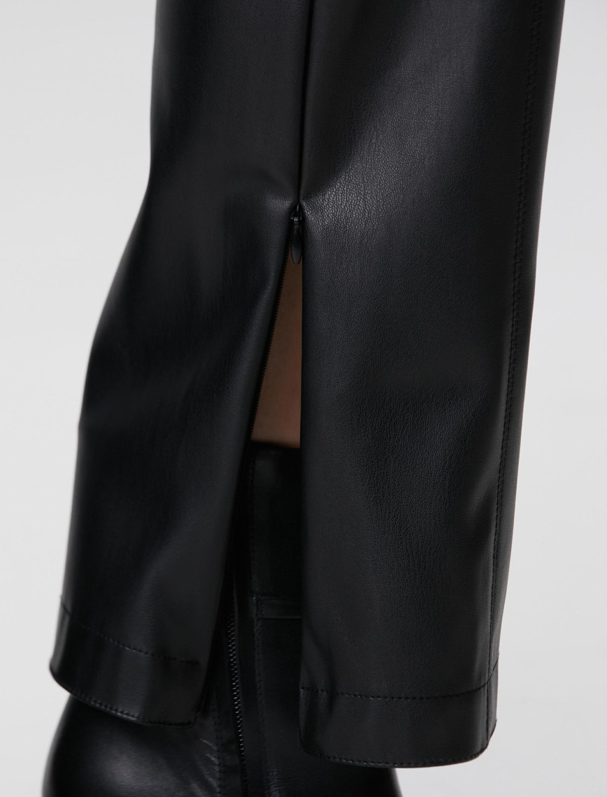 Network Kadın Siyah Vegan Deri Pantolon Network Kadın Siyah Vegan Deri Pantolon