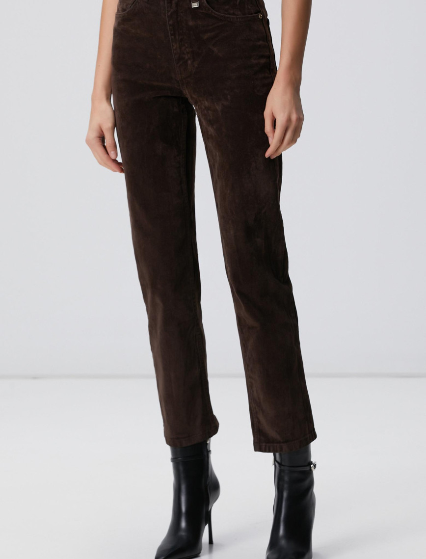 Network Kadın Koyu Kahverengi Denim Pantolon Network Kadın Koyu Kahverengi Denim Pantolon