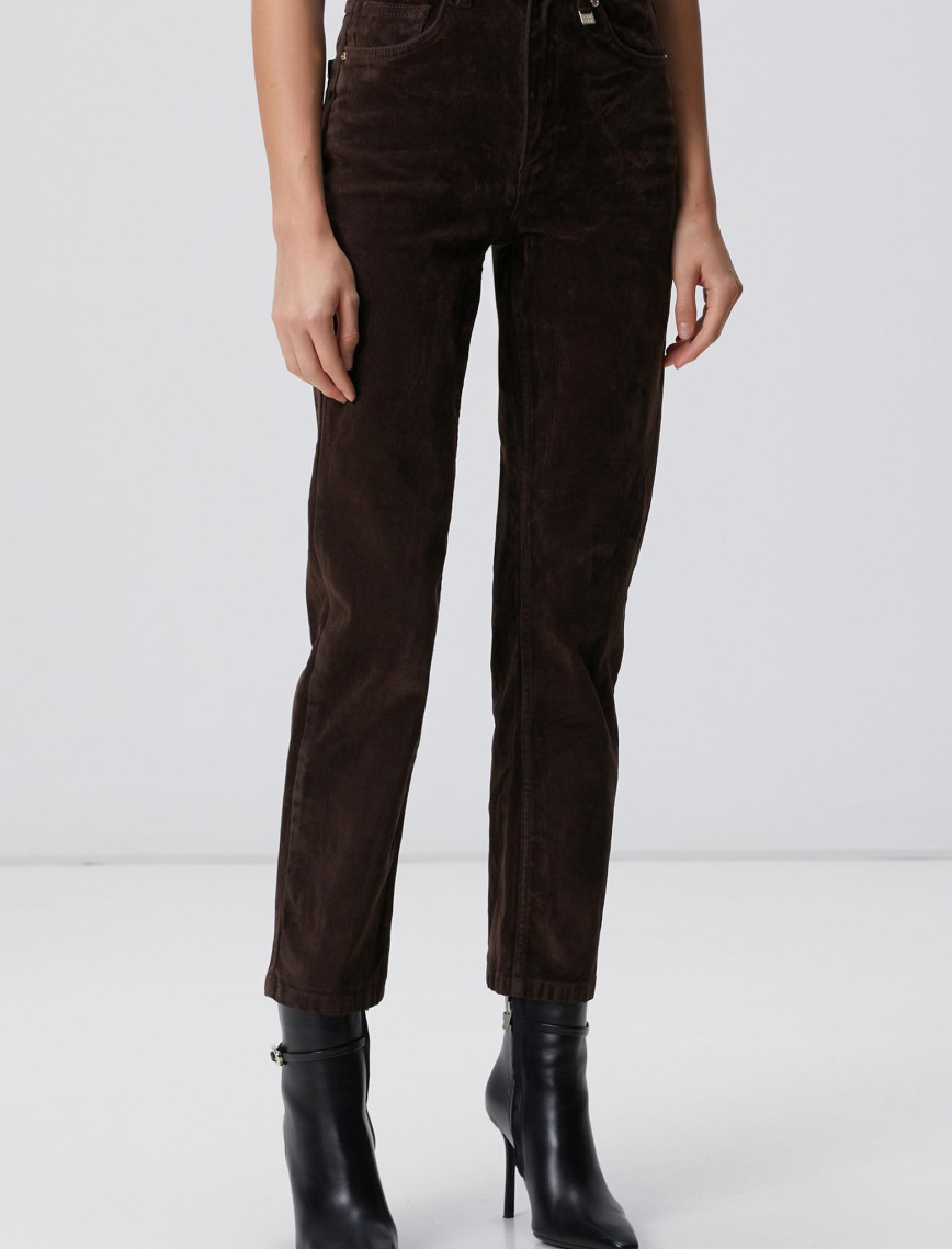 Network Kadın Koyu Kahverengi Denim Pantolon Network Kadın Koyu Kahverengi Denim Pantolon