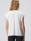 Network Kadın Kırık Beyaz Taş Baskılı T-shirt