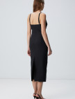 Network Kadın Siyah Askılı Midi Elbise Network Kadın Siyah Askılı Midi Elbise