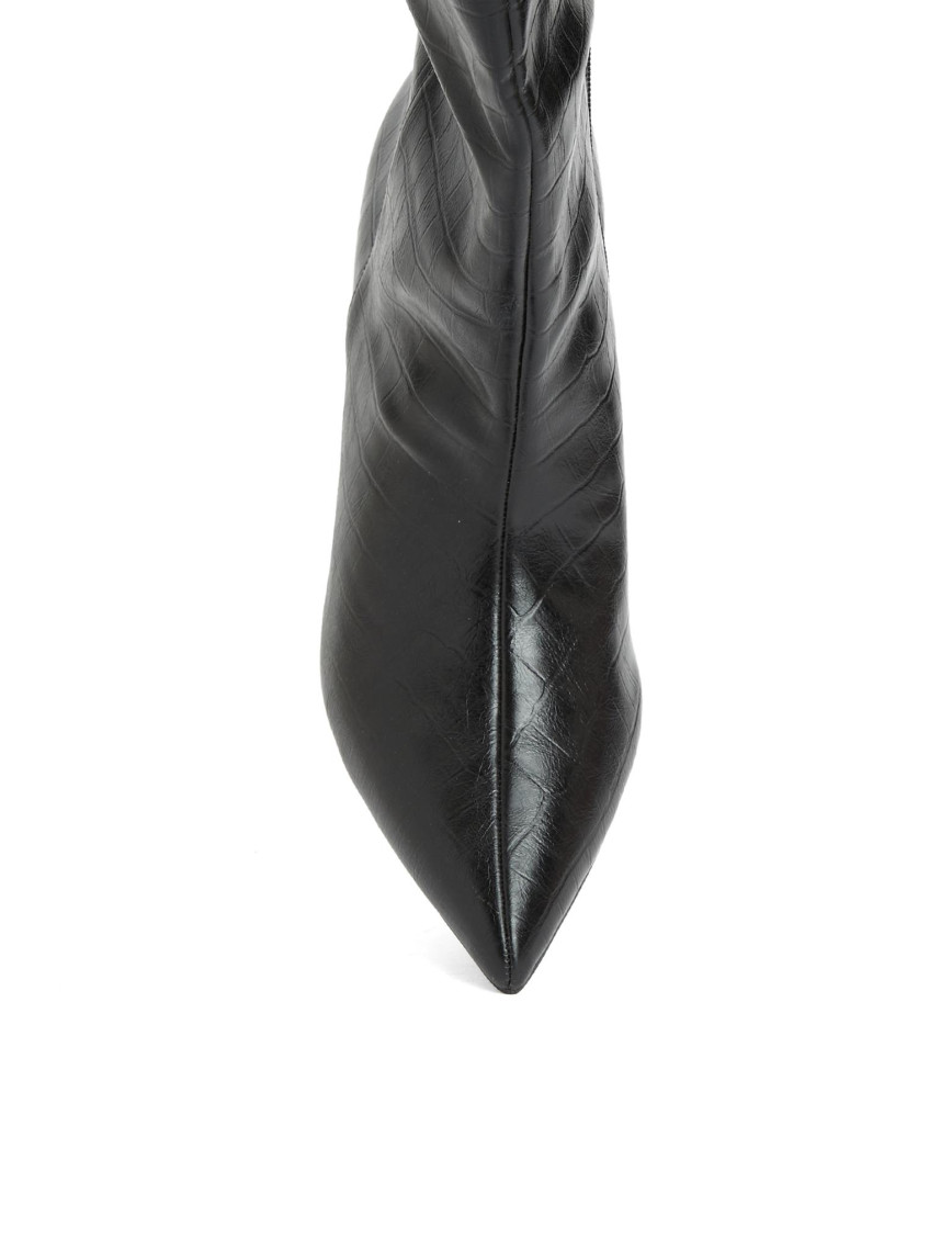 Divarese Kadın Siyah Kroko Desenli Çizme Divarese Kadın Siyah Kroko Desenli Çizme