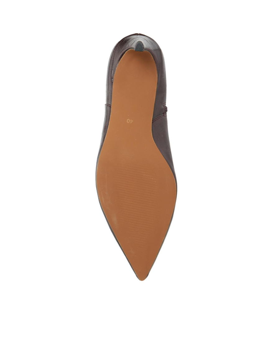 Divarese Kadın Bordo Kroko Desenli Çizme Divarese Kadın Bordo Kroko Desenli Çizme