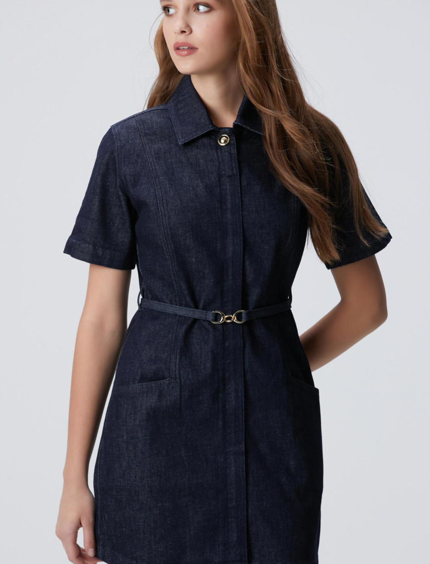 Network Kadın Lacivert Denim Elbise Network Kadın Lacivert Denim Elbise