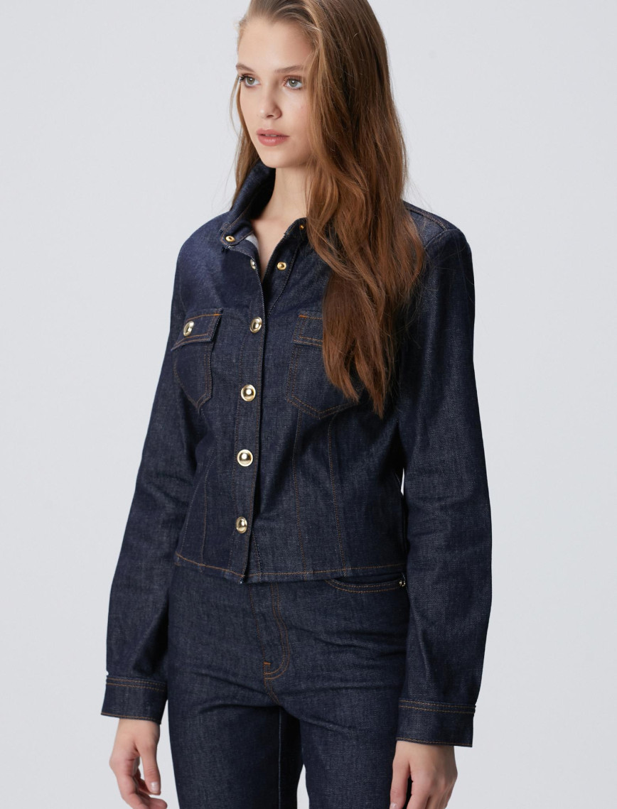 Network Kadın Lacivert Denim Ceket Network Kadın Lacivert Denim Ceket