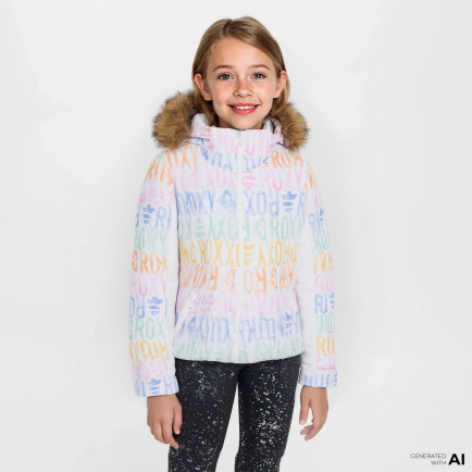 Roxy Jet Ski Çocuk Beyaz Kayak Montu Roxy Jet Ski Çocuk Beyaz Kayak Montu