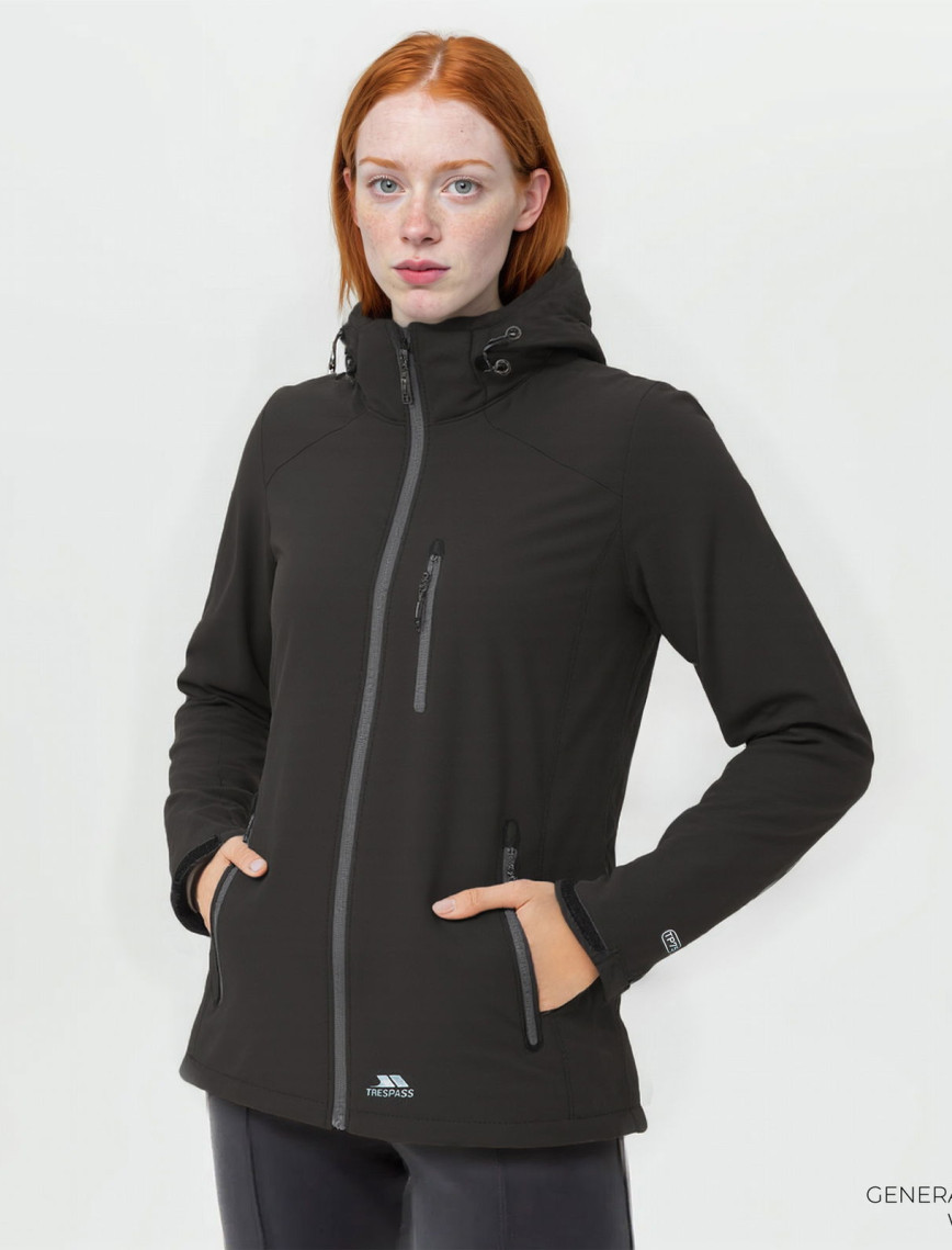 Trespass Bela Iı Softshell Kadın Siyah Outdoor Mont Trespass Bela Iı Softshell Kadın Siyah Outdoor Mont