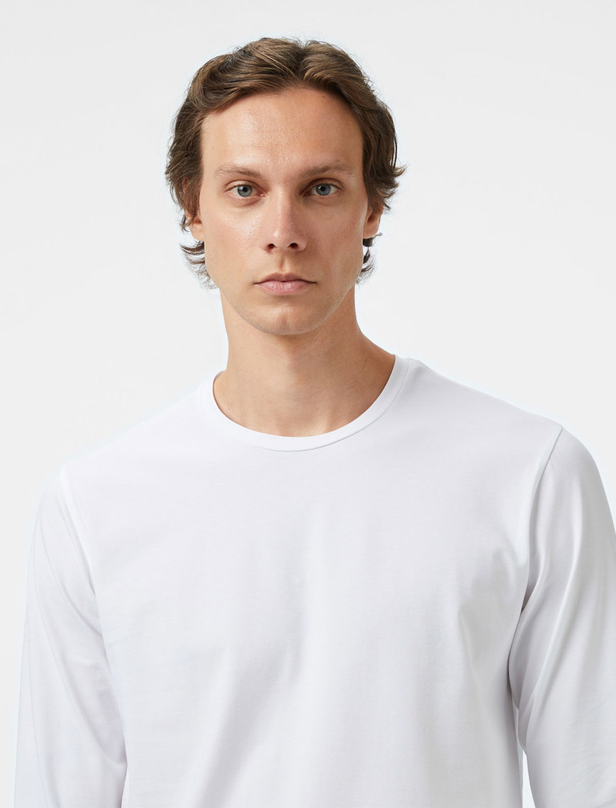 Nautica Erkek Beyaz Classic Fit Uzun Kollu T-Shirt Nautica Erkek Beyaz Classic Fit Uzun Kollu T-Shirt