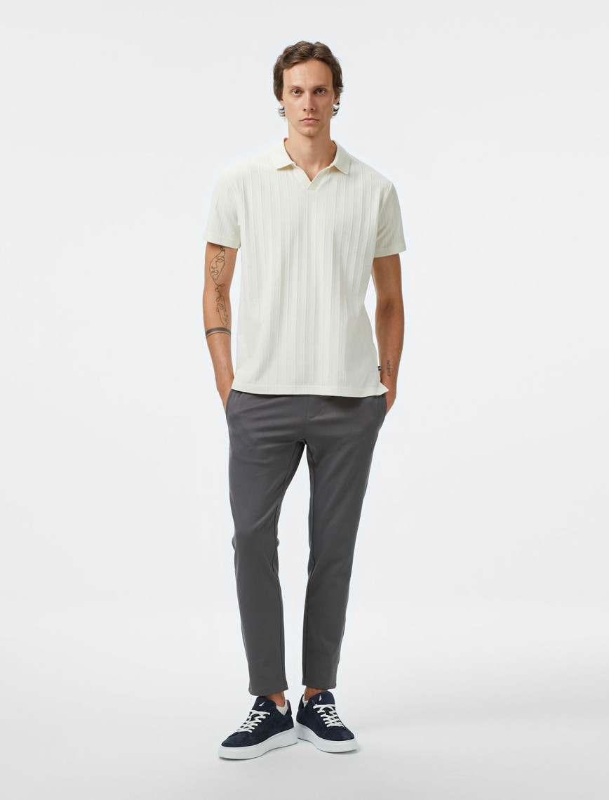 Nautica Erkek Krem Classic Fit Polo Yaka T-Shirt Nautica Erkek Krem Classic Fit Polo Yaka T-Shirt