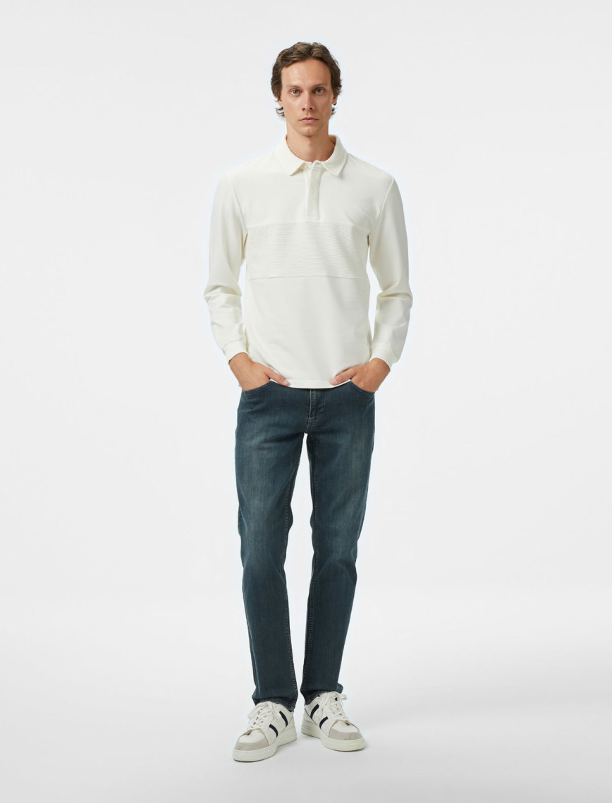 Nautica Erkek Krem Classic Fit Uzun Kollu Polo Yaka T-Shirt Nautica Erkek Krem Classic Fit Uzun Kollu Polo Yaka T-Shirt