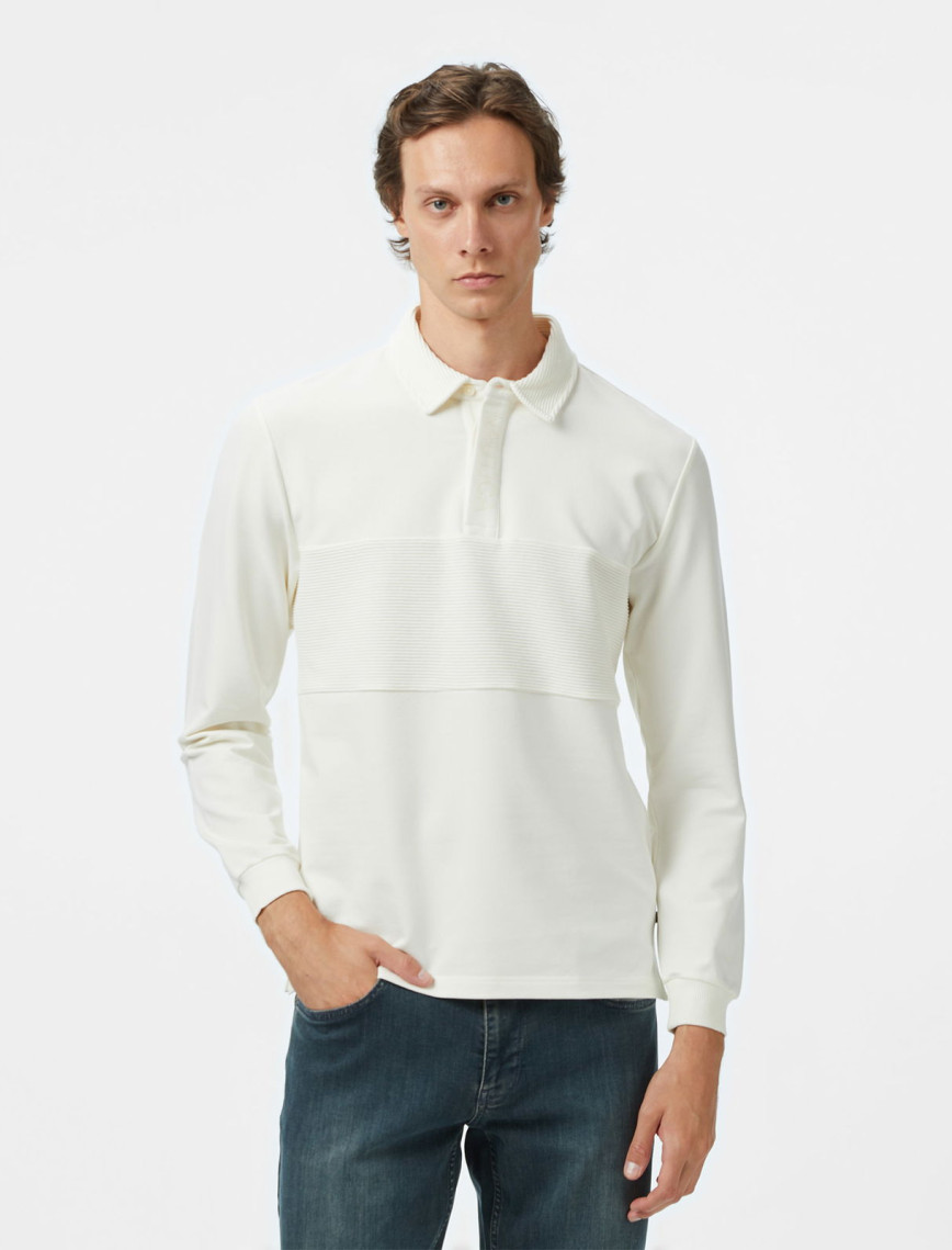 Nautica Erkek Krem Classic Fit Uzun Kollu Polo Yaka T-Shirt Nautica Erkek Krem Classic Fit Uzun Kollu Polo Yaka T-Shirt