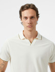 Nautica Erkek Krem Classic Fit Polo Yaka T-Shirt Nautica Erkek Krem Classic Fit Polo Yaka T-Shirt