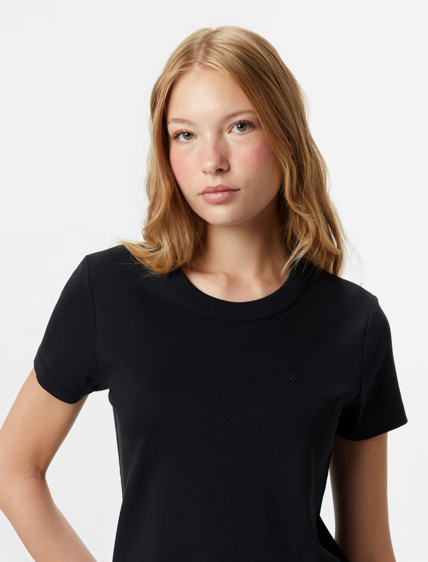 Nautica Kadın Siyah Classic Fit T-Shirt Nautica Kadın Siyah Classic Fit T-Shirt