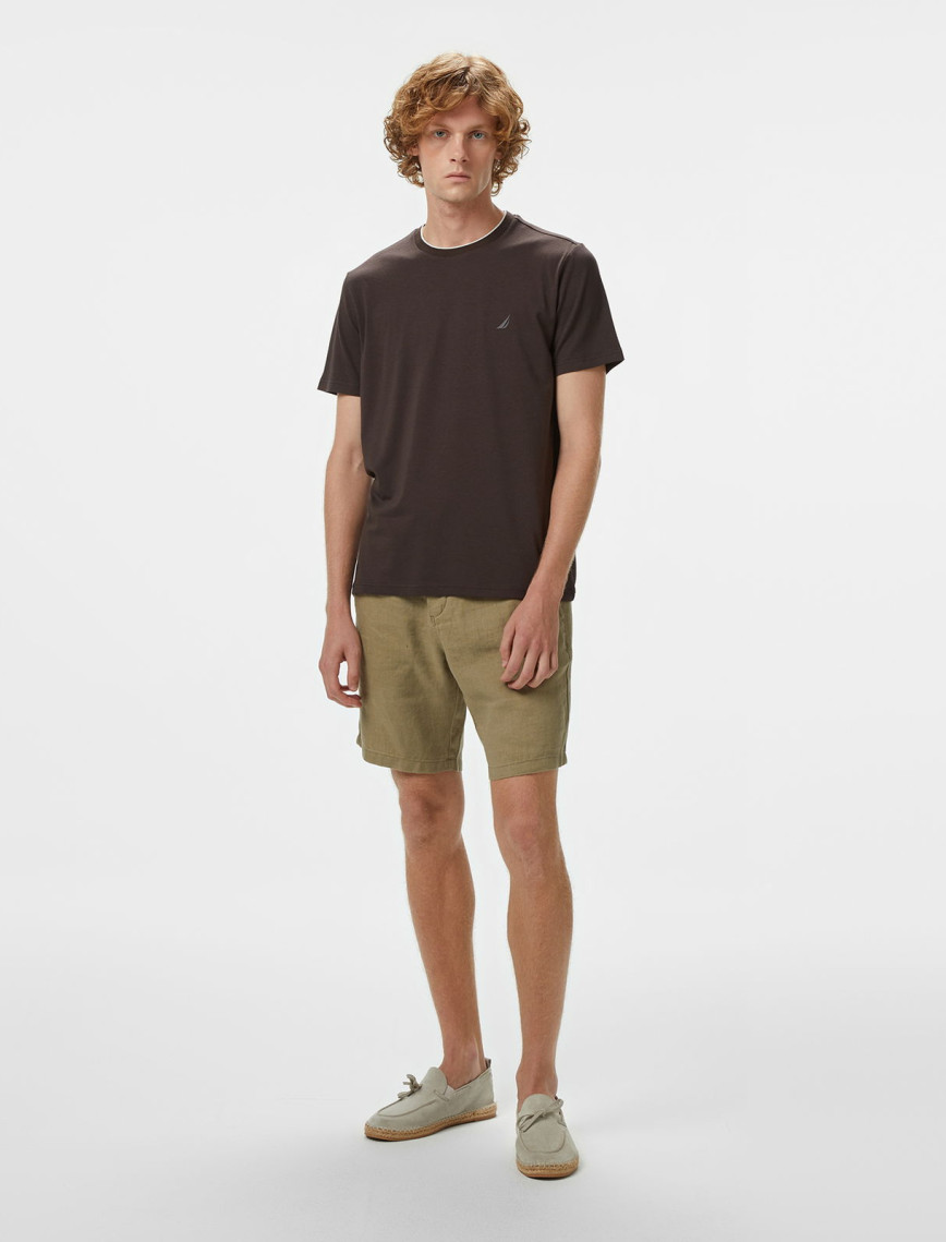 Nautica Erkek Kahverengi Regular Fit T-Shirt Nautica Erkek Kahverengi Regular Fit T-Shirt
