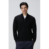 Network Erkek Siyah Dik Yaka Fermuarlı Triko Kazak Network Erkek Siyah Dik Yaka Fermuarlı Triko Kazak