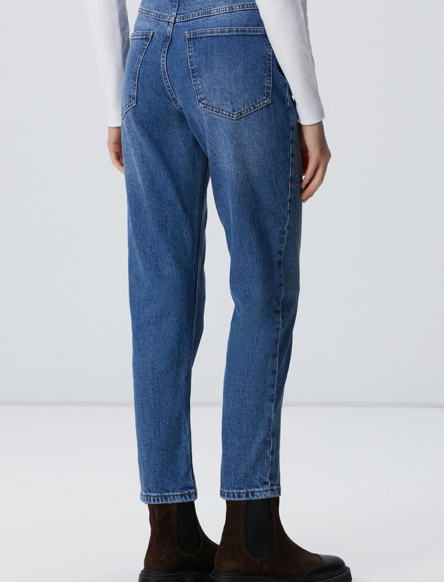 Network Kadın Koyu Mavi Mom Fit Denim Pantolon Network Kadın Koyu Mavi Mom Fit Denim Pantolon