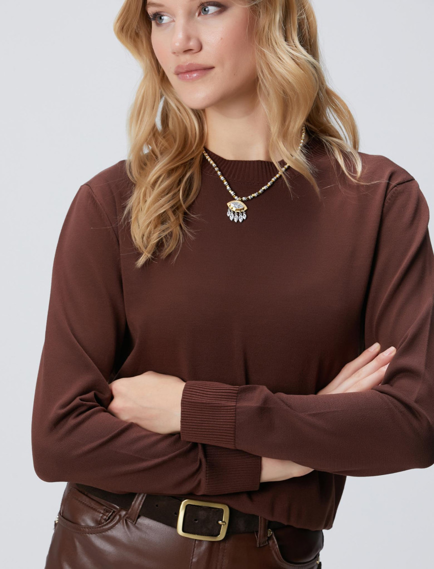 Network Kadın Kahverengi Basic Kazak Network Kadın Kahverengi Basic Kazak